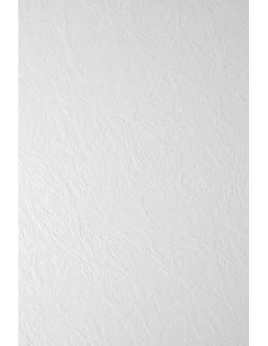 Papier texturé cuir blanc 246g Elfenbein Leath White - 20 feuilles A4