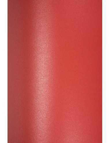 Papier décoratif métallisé perle Majestic 120g Emporer Red rouge em. 10A5