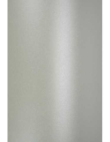 Papier décoratif métallisé perle Majestic 120g Moonlight Silver argent em. 10A5