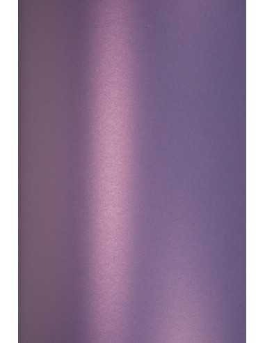 Papier métallisé violet nacré 250g Majestic Satin Violet - 10 feuilles A5