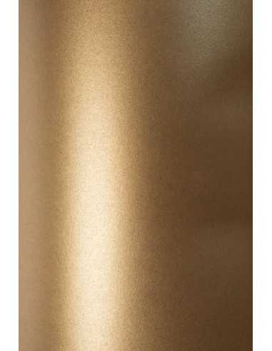 Papier métallisé marron nacré 230g Sirio Pearl Fusion Bronze - 10 feuilles A5