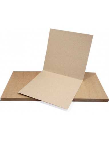 Papier rainuré écologique marron 225g Kraft EKO - 25 feuilles A5