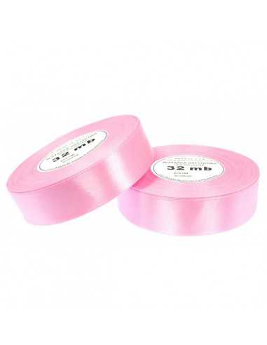 25mm WS8037 Ruban de satin lumineux rose 32mb