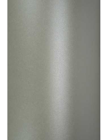 Papier décoratif métallisé perle Majestic 250g Moonlight Silver argent 72x102 R125