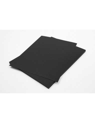 Papier coloré noir 225g Kaskad Raven Black - 20 feuilles A4