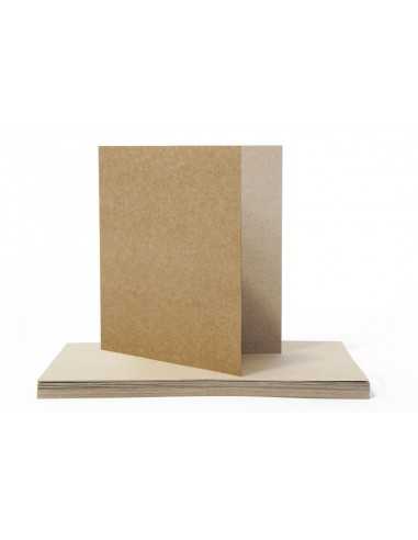 Papier rainuré écologique marron 170g Kraft EKO (14,5x14,5cm) - 25 feuilles