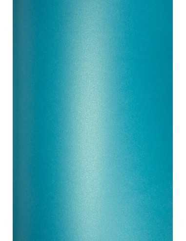 Papier métallisé bleu nacré 290g Cocktail Curacao (70x100cm)