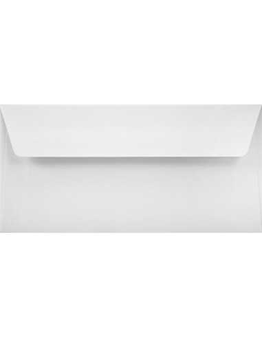 Enveloppe texturée blanche à rayures DL (11x22cm) bande adhésive Acquerello Bianco 120g