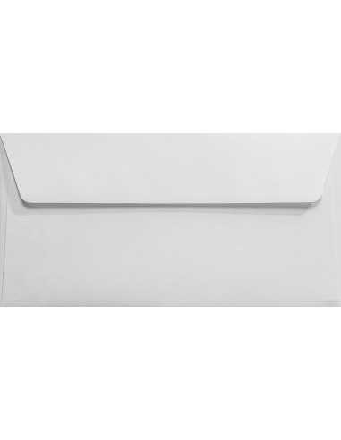 Enveloppe structurée à rayures blanche DL (11x22cm) bande adhésive Aster Laid White 120g