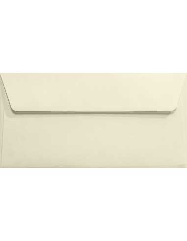 Enveloppe structurée à rayures ivoire DL (11x22cm) bande adhésive Aster Laid Ivory 120g