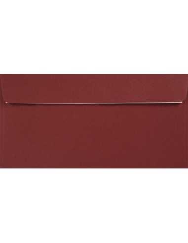 Enveloppe écologique colorée bordeaux DL (11x22cm) bande adhésive Kreative Bordeaux 120g