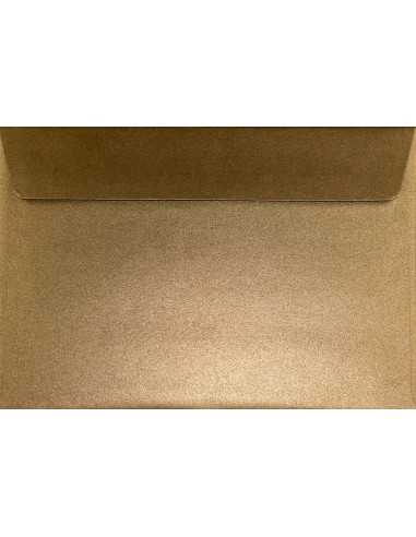 Enveloppe décorative perle métallisée C5 16,2x22,9 HK Sirio Fusion Bronze marron 125g