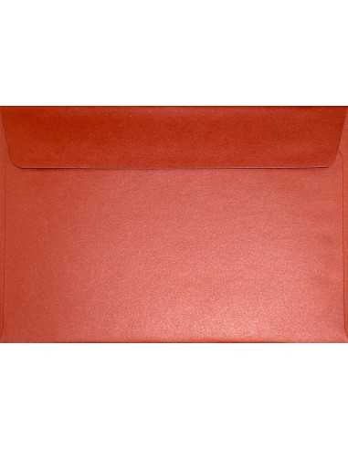 Enveloppe décorative perle métallisée C5 16,2x22,9 HK Sirio Red Fever rouge 125g