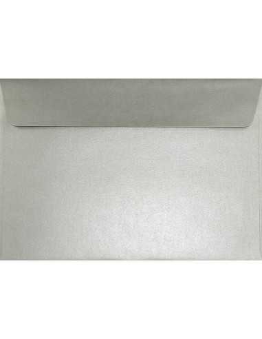 Enveloppe décorative perle métallisée C5 16,2x22,9 HK Sirio Platinum argent 125g