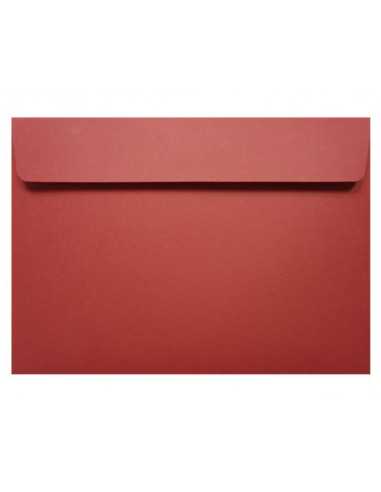 Enveloppe colorée rouge C5 (16,2x22,9cm) bande adhésive Design 120g