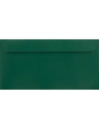 Enveloppe décorative couleur unie DL 11x22 HK Plike Green sombre vert 140g