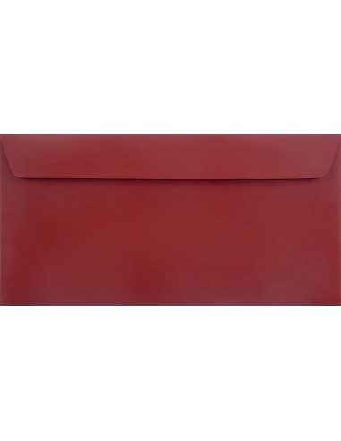 Enveloppe colorée bordeaux DL (11x22cm) bande adhésive Plike Bordeaux 140g