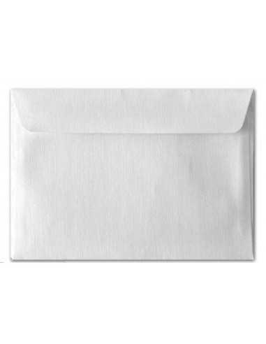 Enveloppe décorative texturé C6 11,4x16,2 HK Lin blanc 120g