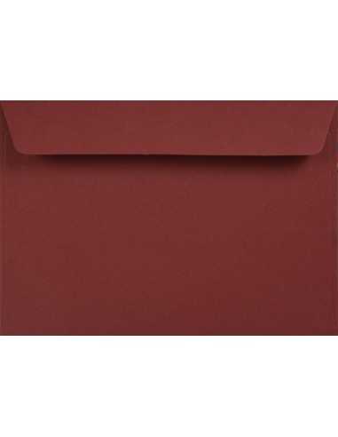 Enveloppe écologique colorée bordeaux C6 (11,4x16,2cm) bande adhésive Kreative Bordeaux 120g