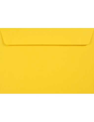 Enveloppe écologique colorée jaune C6 (11,4x16,2cm) bande adhésive Kreative Sun 120g