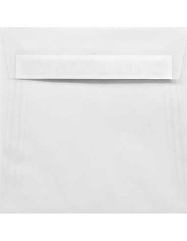 Enveloppe décorative unie transparent carré K4 17x17 HK Golden Star blanc 110g