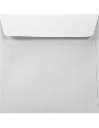 Enveloppe texturée carrée blanche à rayures K4 (17x17cm) bande adhésive Acquerello Bianco 120g