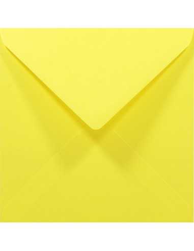 Enveloppe colorée carrée jaune foncé (14x14cm) collage humide Rainbow 80g