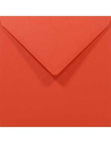 Enveloppe décorative couleur unie carré K4 14x14 NK Rainbow R28 rouge 80g