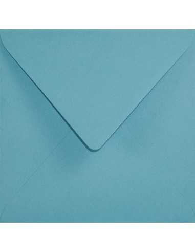 Enveloppe décorative couleur unie écologique carré K4 15,3x15,3 NK Woodstock Azzurro bleu 110g