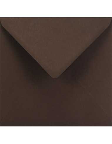 Enveloppe décorative couleur unie carré K4 15,3x15,3 NK Sirio Color Cacao marron 115g