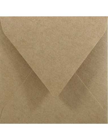 Enveloppe décorative unie écologique carré K4 14,5x14,5 NK EKO Kraft marron 100g