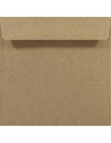 Enveloppe décorative unie écologique carré K4 15,5x15,5 NK EKO Kraft marron 100g