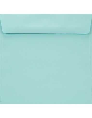 Enveloppe colorée bleue claire carrée (15,5x15,5cm) bande adhésive Burano Azzurro 90g