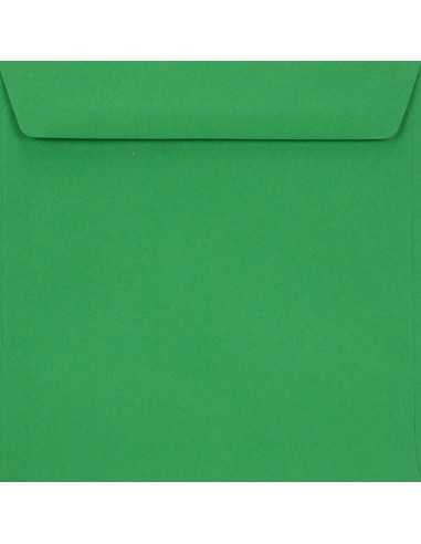 Enveloppe colorée verte carrée (15,5x15,5cm) collage humide Burano Verde Bandiera 90g