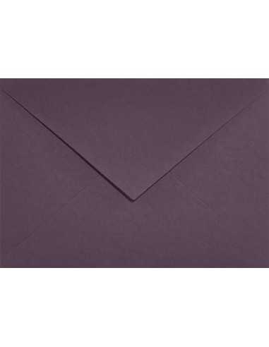 Enveloppe colorée écologique violet foncé C6 (11,4x16,2cm) collage humide Keaykolour Prune 120g