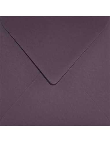 Enveloppe carrée colorée écologique violet foncé (15,3x15,3cm) collage humide Keaykolour Prune 120g