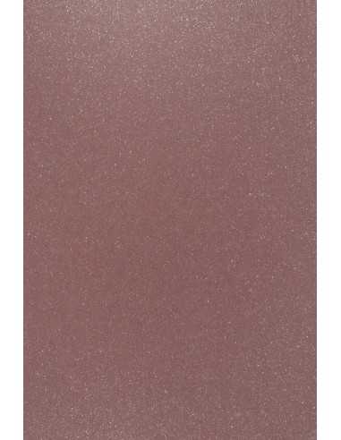 Papier pailleté bordeaux 310g Sugar - 10 feuilles A4