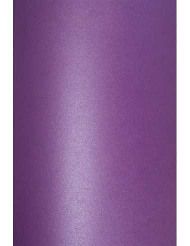 Papier décoratif métallisé perle Cocktail 120g Purple Rain violet em. 10A4