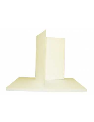 Papier ordinaire décoratif Lessebo Smooth 240g Ivory écru em. 25A5 froissé