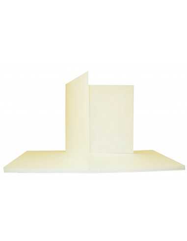 Papier ordinaire décoratif Lessebo Smooth 240g Ivory écru em. 25 K4-14,5 froissé