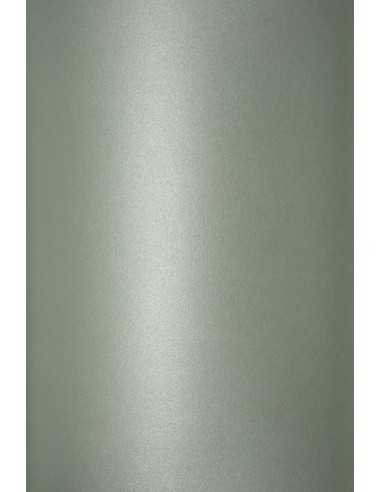 Papier décoratif métallisé perle Sirio Pearl 125g Sage sombre vert 72x102 R250