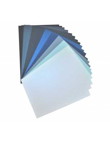 Set de papiers colorés bleu - 20 feuilles A5