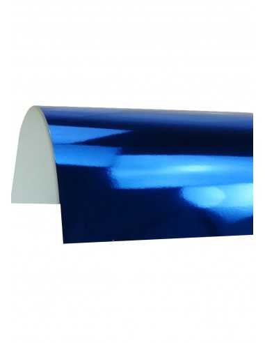 Papier décoratif coloré miroir d'un côté Mirror 270g Miroir Blue bleu em. 10A4