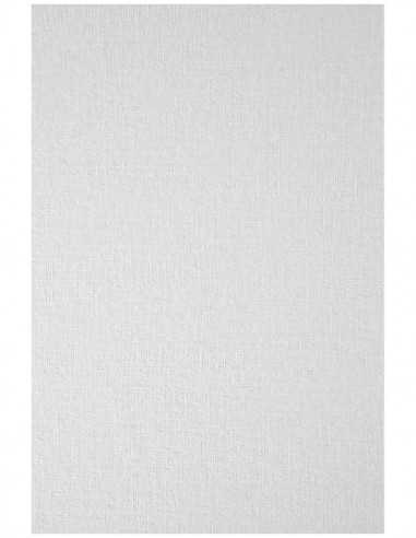 Papier texturé toile blanc 185g Elfenbein Linen White - 20 feuilles A5