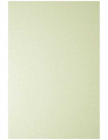 Papier texturé écru à rayures 246g Elfenbein Ribed Chamois - 20 feuilles A5