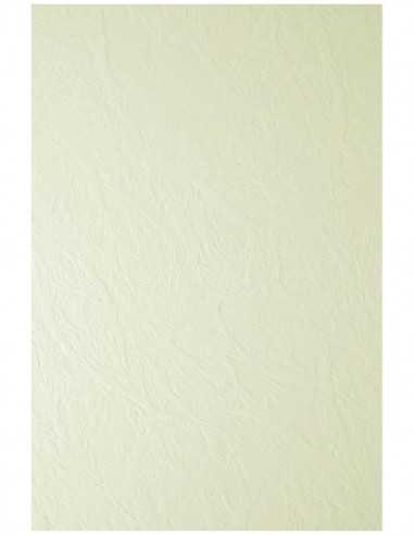 Papier texturé cuir écru 246g Elfenbein Leath Chamois - 20 feuilles A5