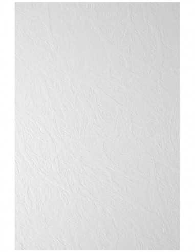 Papier texturé cuir blanc 246g Elfenbein Leath White - 20 feuilles A5