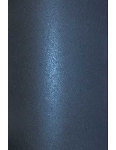 Papier métallisé bleu marine nacré 250g Aster Metalllic Queens Blue - 10 feuilles A5