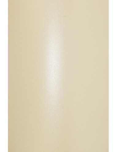 Papier décoratif métallisé perle Aster Metallic 300g Cream écru em. 10A5