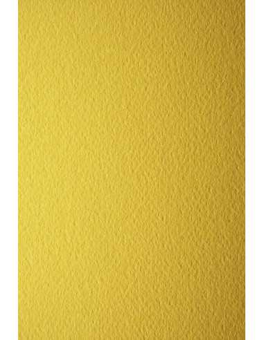 Papier coloré texturé jaune foncé 220g Prisma Girasole - 10 feuilles A5